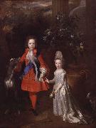 Nicolas de Largilliere Portrait of Prince James Francis Edward Stuart and Princess Louisa Maria Theresa Stuart oil on canvas